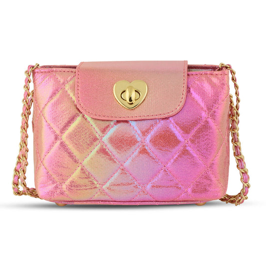 Paige Metallic Pink Purse