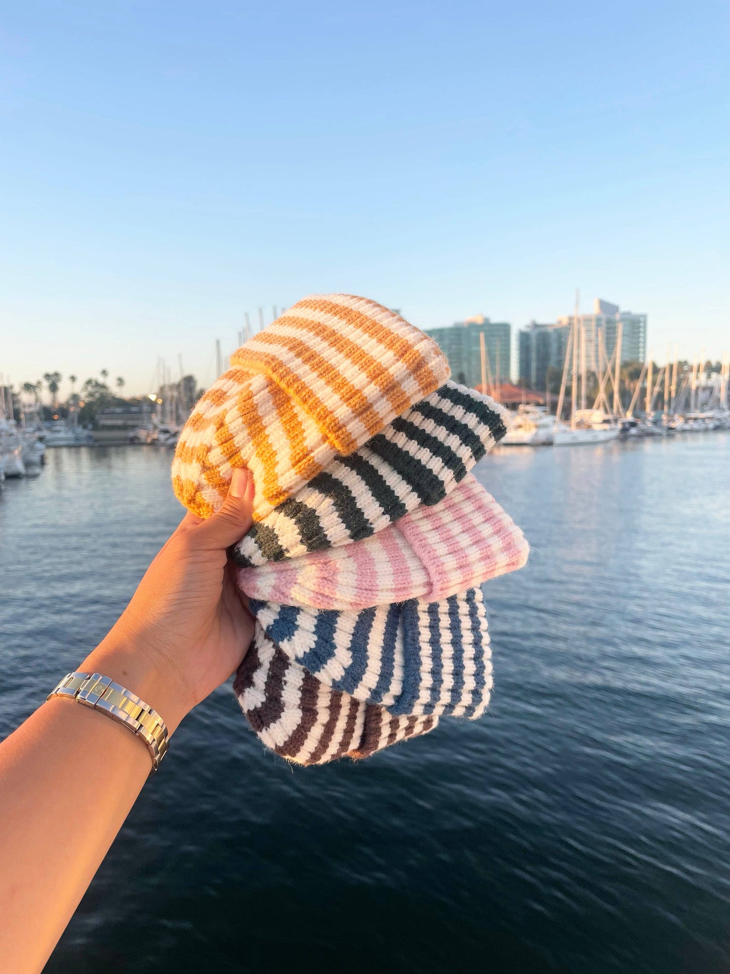 Stripe Beanie - Seaside