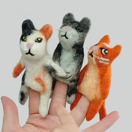 Felt Finger Puppets - Cats