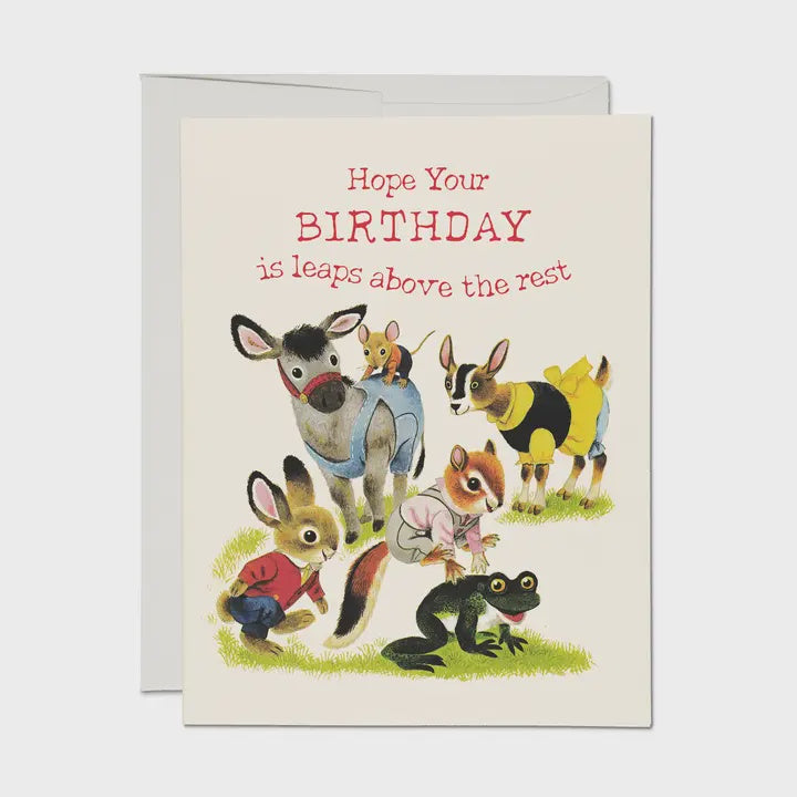 Richard Scarry Leaps Above Greeting Card