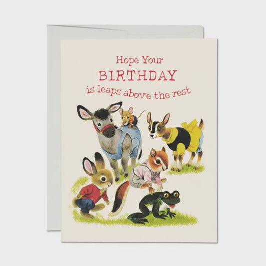 Richard Scarry Leaps Above Greeting Card