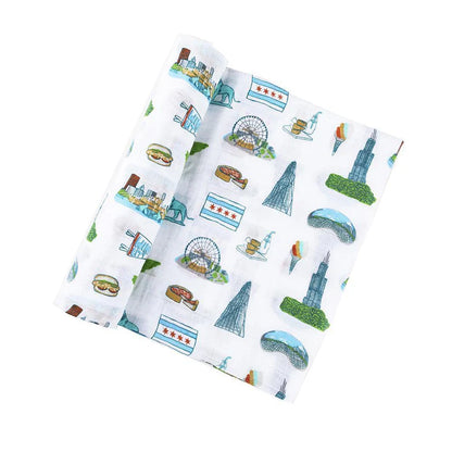 Chicago Baby Swaddle Blanket