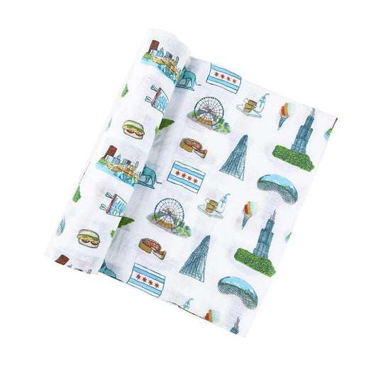 Chicago Baby Swaddle Blanket