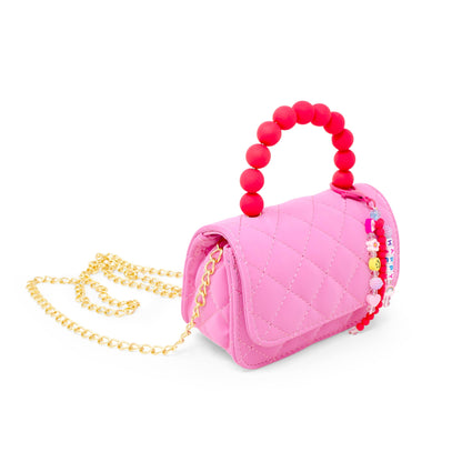 Pearl Handle Message Charm Handbag