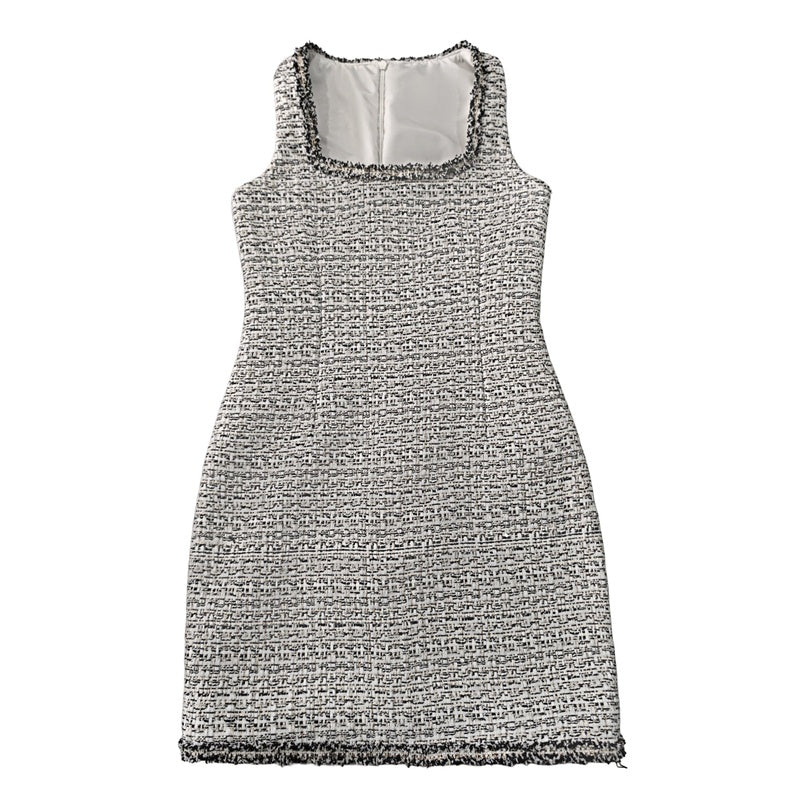 Square Neck Tweed Dress