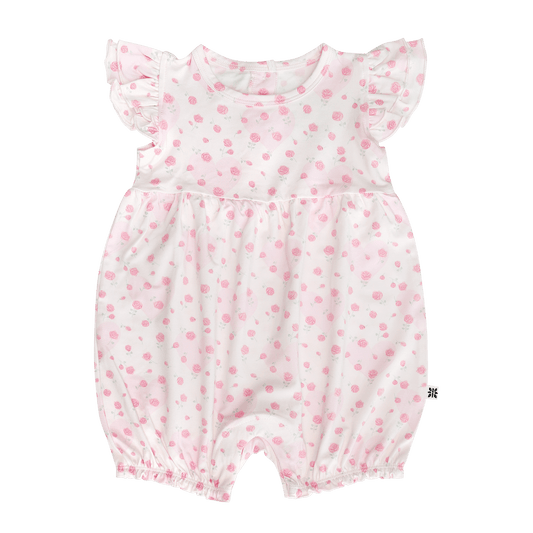 Double Love Print Ruffle Print Romper