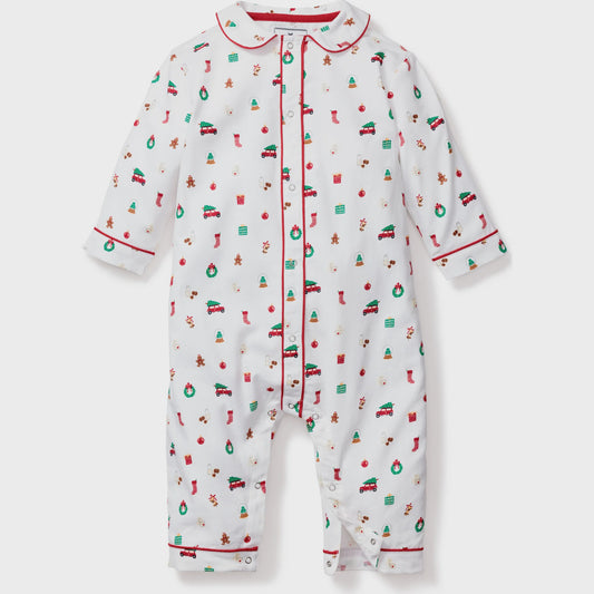 Winter Nostalgia Romper-White : 12-18m