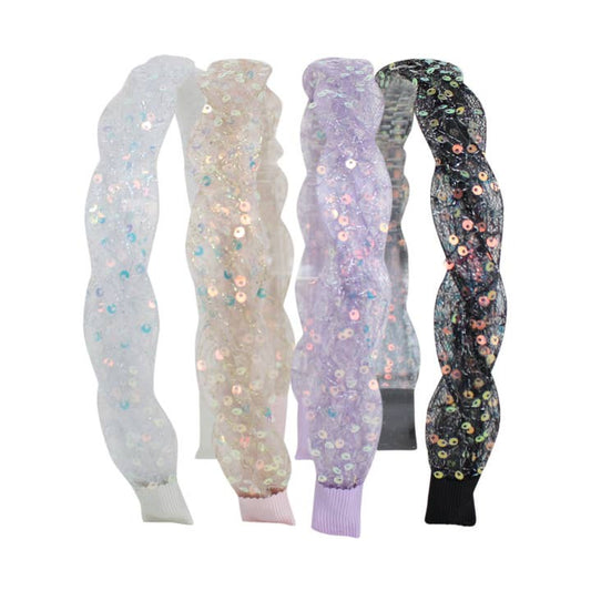 Sheer Sequin Twist Headband
