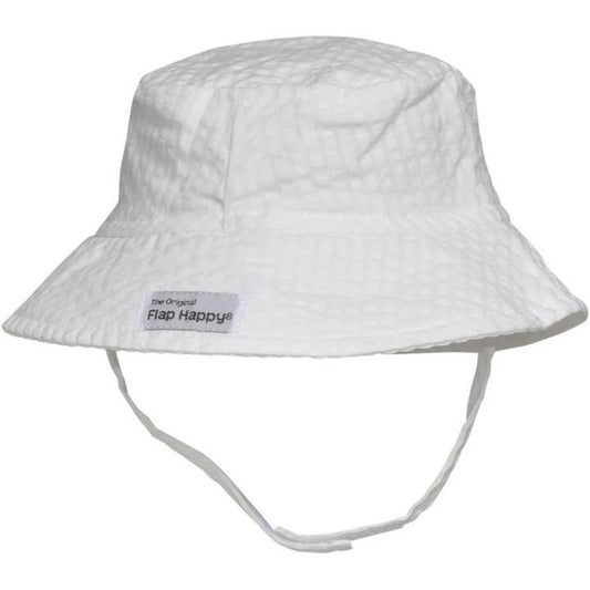 Vanilla Stripe Seersucker Bucket Hat
