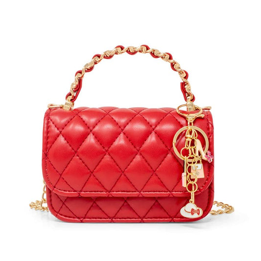 Classic Chain Handle Handbag | Red