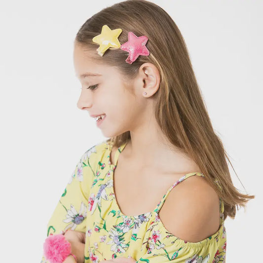 Iridescent Metallic Star Clip