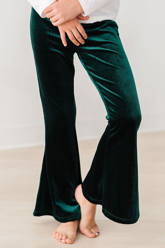 Hunter Green Velvet Baby Bells