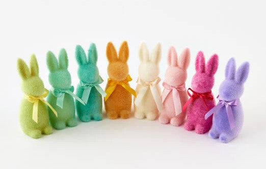 Flocked Bunny decor