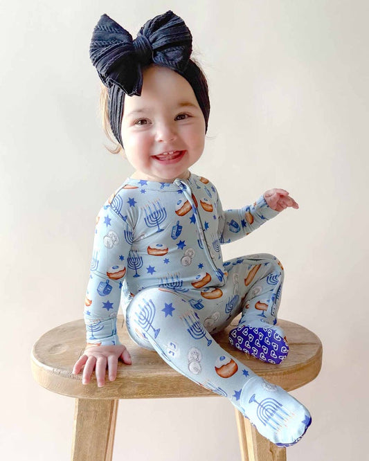 Zohar Hannukah Zipper Footie