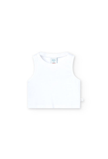 Girl Classic Tank Tee-White