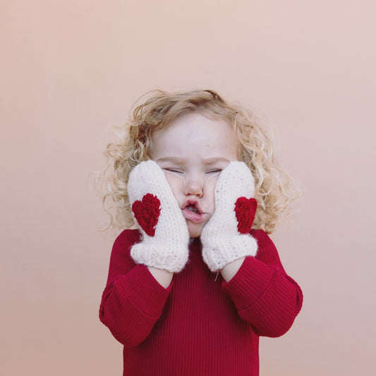 Heart Mittens Knit