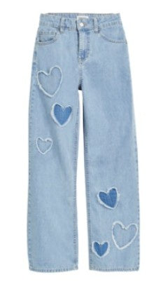 Heart Patch Wide Leg Pant