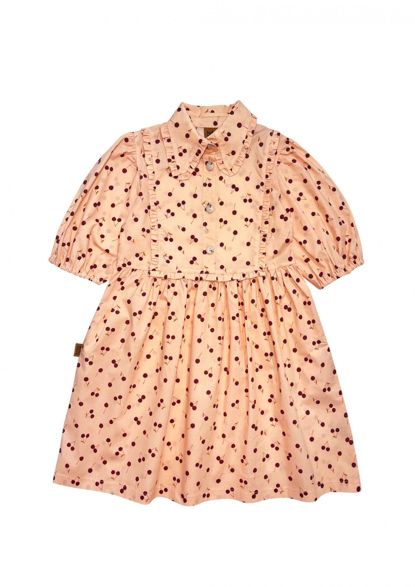 Cherry Dress w/ Ruffle Collar