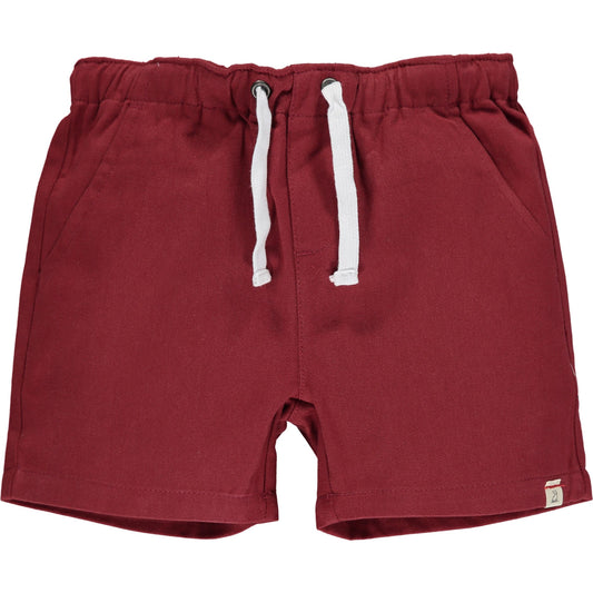 Hugo Twill Shorts Burgundy