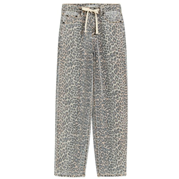 Leopard Print Barrel Pant w/ Drawstring
