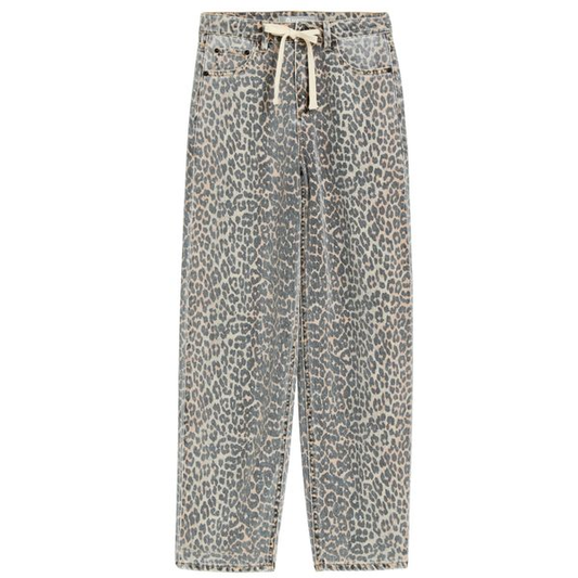 Leopard Print Barrel Pant w/ Drawstring