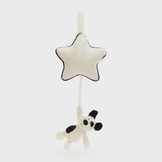 Bashful Black & cream Puppy Musical Pull