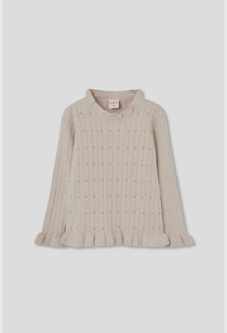 Rib Sweater Beige
