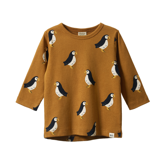 Puffin Toffee LS River Baby Tee