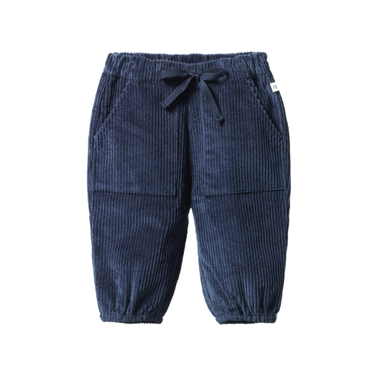 Frankie Navy Cord Baby Pants