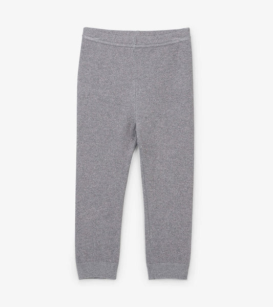 Silver Glitter Cable Knit Leggings
