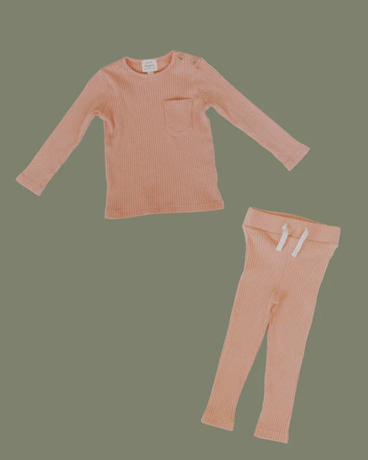 Organic Rib LS Top & Legging Set