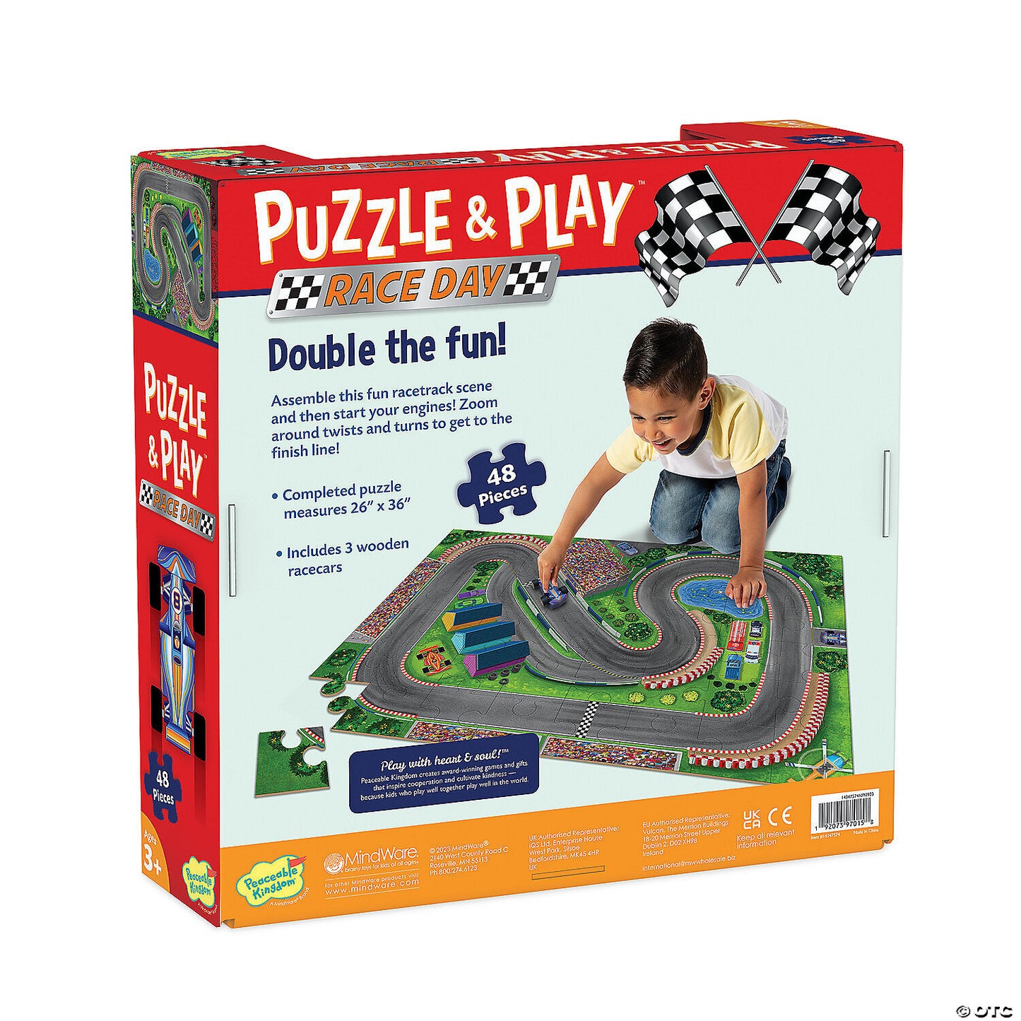 Puzzle & Play: Race Day Floor Puzzle