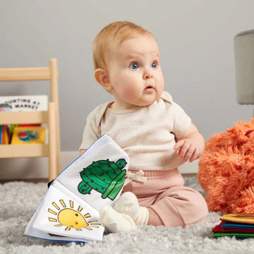 Rainbow Crinkle Fabric Stroller Book