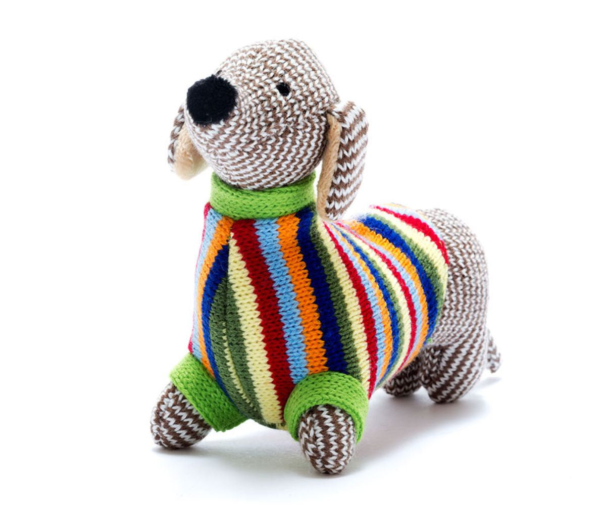 Knitted Sausage Dog Toy