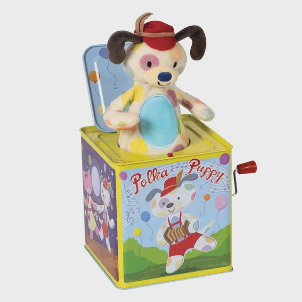 Polka Puppy Jack in Box