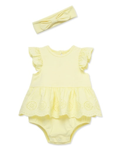 Eyelet Bubble Set Yellow