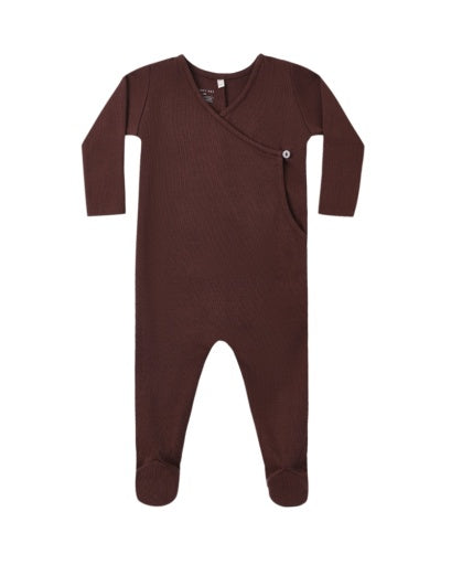 POINTELLE WRAP FOOTIE BLACK CHERRY