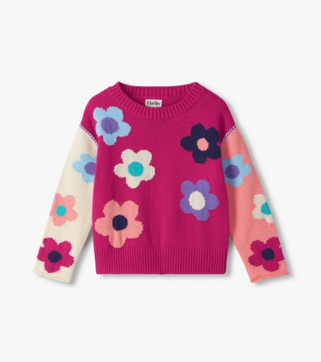 cute floral slouchy sweater