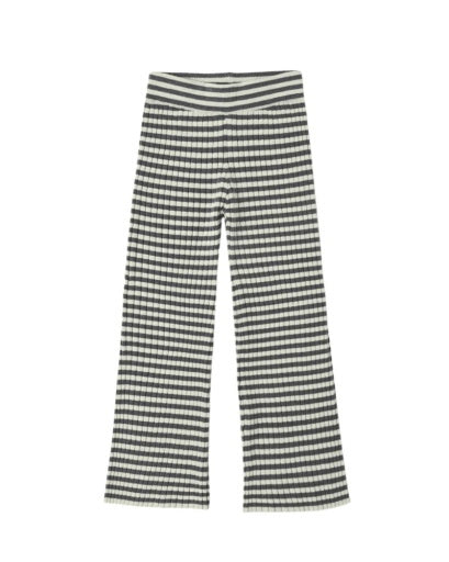 FLARE RIB KNIT PANT MIDNIGHT STRIPE