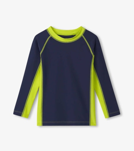 Colorblock long sleeve rashguard Navy