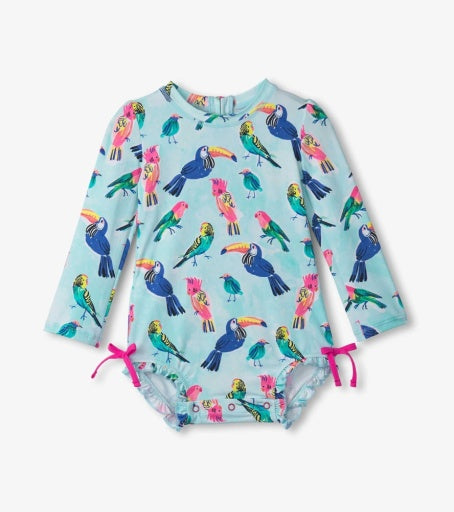 Tropical Bird baby rashguard swimsuit