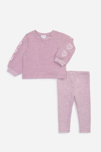 Cloudline Hearts LS Tee + Leggings Infant Set