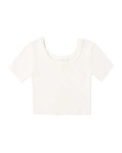 SCALLOP TEE NATURAL