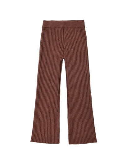 FLARE RIB KNIT PANT MULBERRY