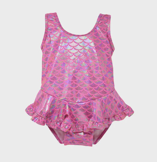 Shiny Scales Stella Infant Ruffle Swimsuit