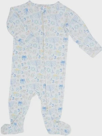 Happy Hanukkah Zipper Footie