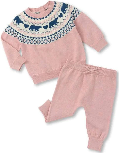 Bear Pull On Sweater Set