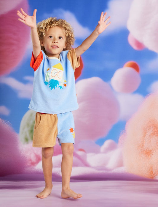 See You in Space Terry Toddler Shorts