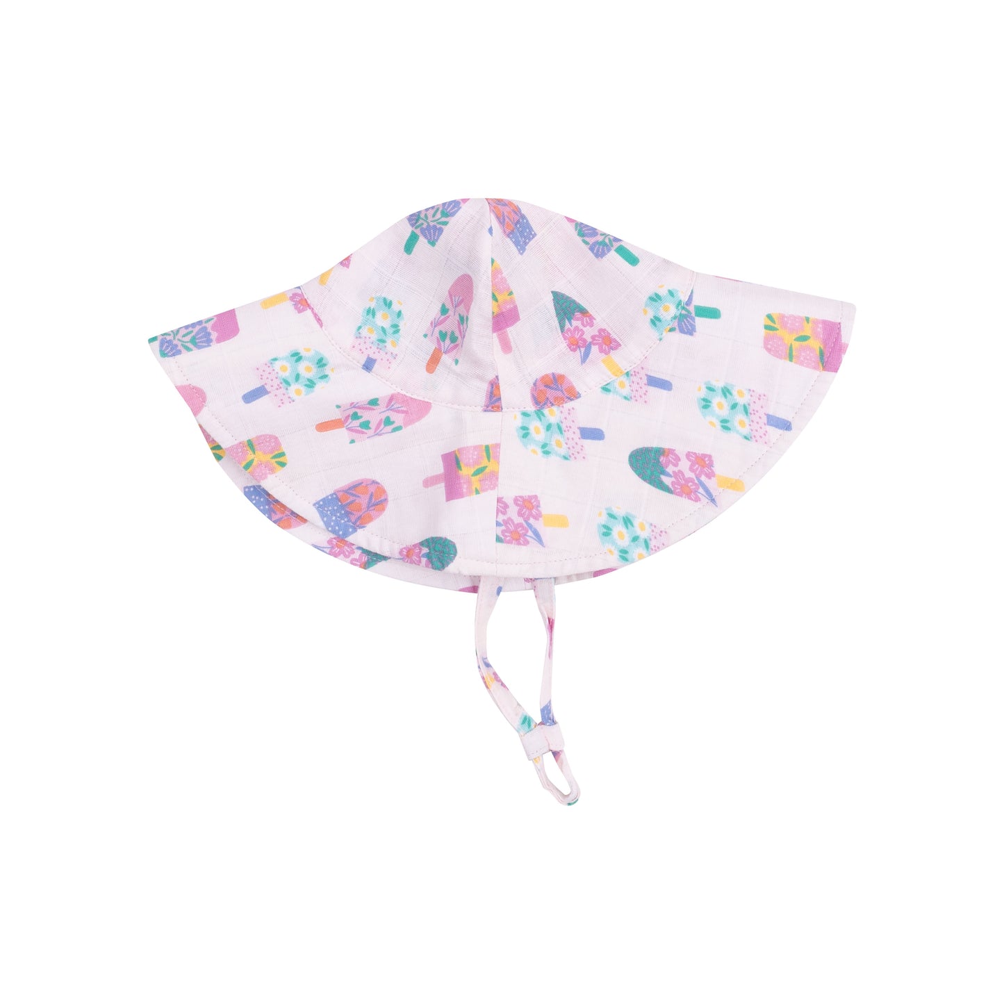 Floral Popsicles Wide Brim Sunhat