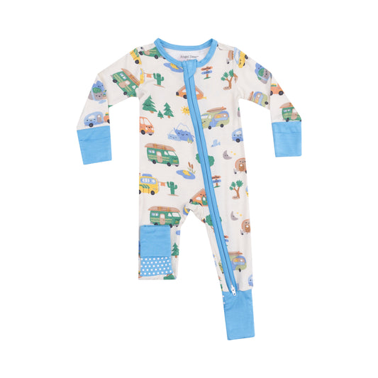 Friendly Campers Zipper Romper